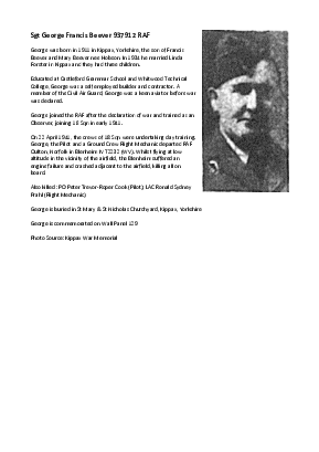 A preview of a PDF biography for Beever, George Francis